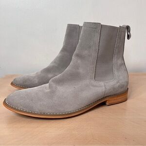 Santimon Men's Suede 5" Chelsea Boot Gray Size 10 (27.5 cm)